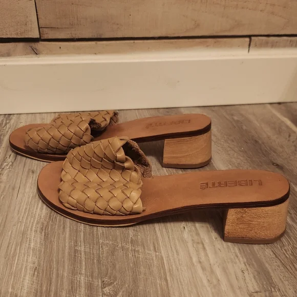 Liberté Santorini Woven Leather Slides Sandals EUC! - Picture 7 of 9